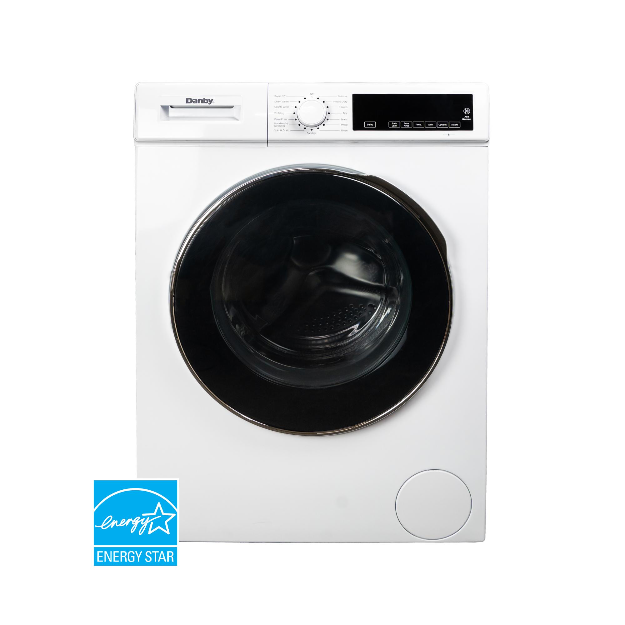 Danby DWM022D3WDB Danby 24-Inch, 2.2 Cu Ft. Stackable Front Load Washer With Steam In White