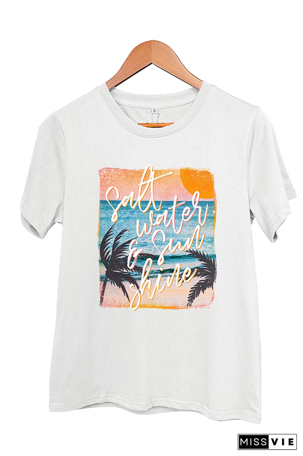 Salt Water & Sunshine Retro Graphic Tee Wholesale