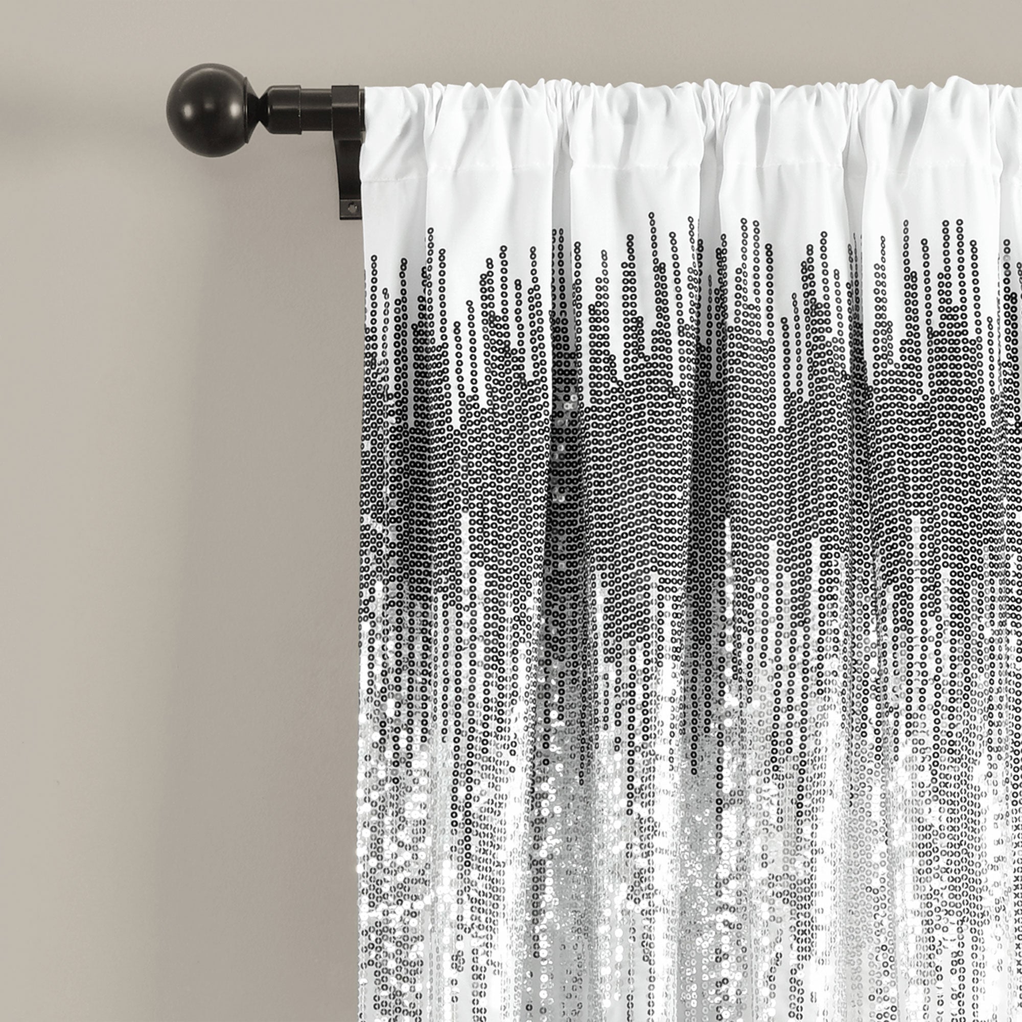 Shimmer Sequins Window Curtain Panel Set