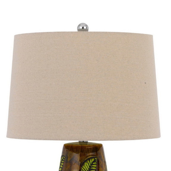 Benjara BM272320 29 Inch Ceramic Table Lamp with D...