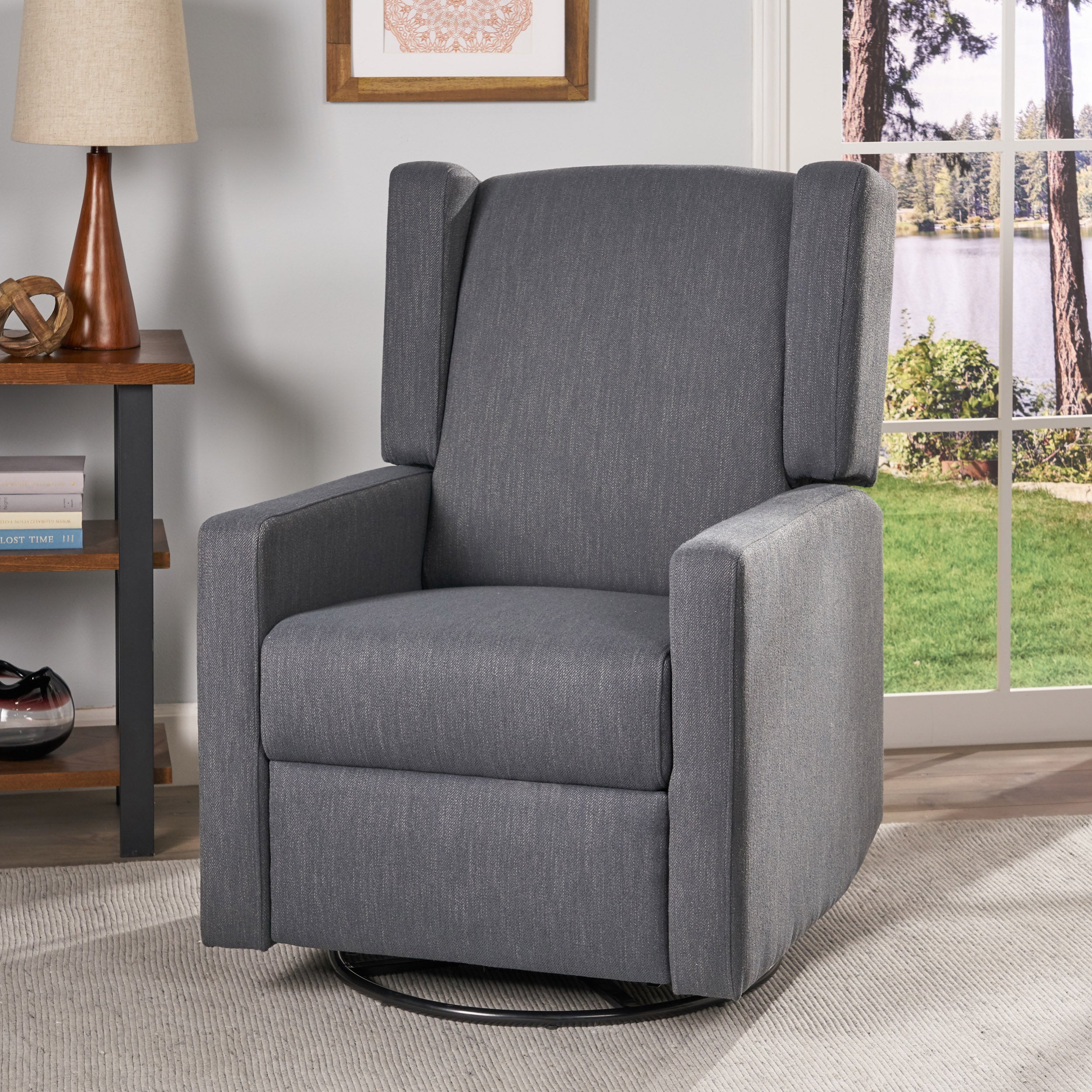 Wafa Upholstered Swivel Recliner