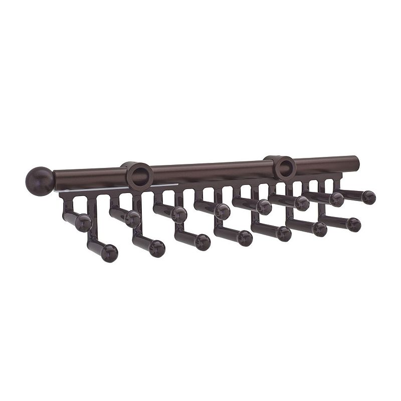 Rev-A-Shelf 14 Pull Out Tie/Scarf Closet Organizer Rack， Bronze， CRT-12-ORB