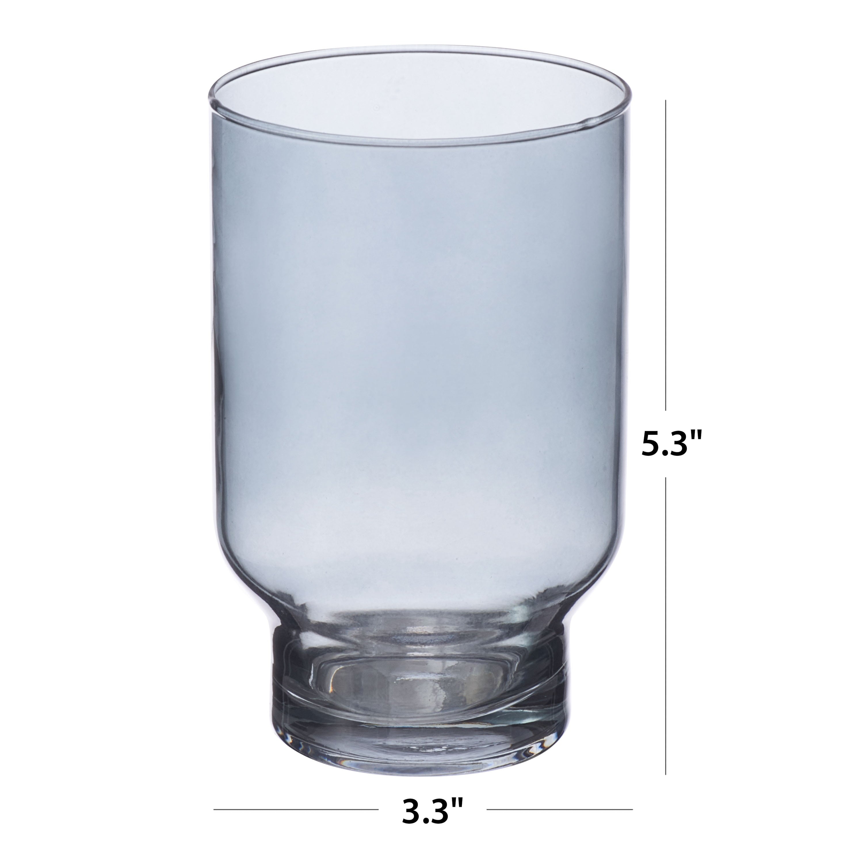 Better Homes and Gardens 17oz Pedestal Drinking Glass， Smoke