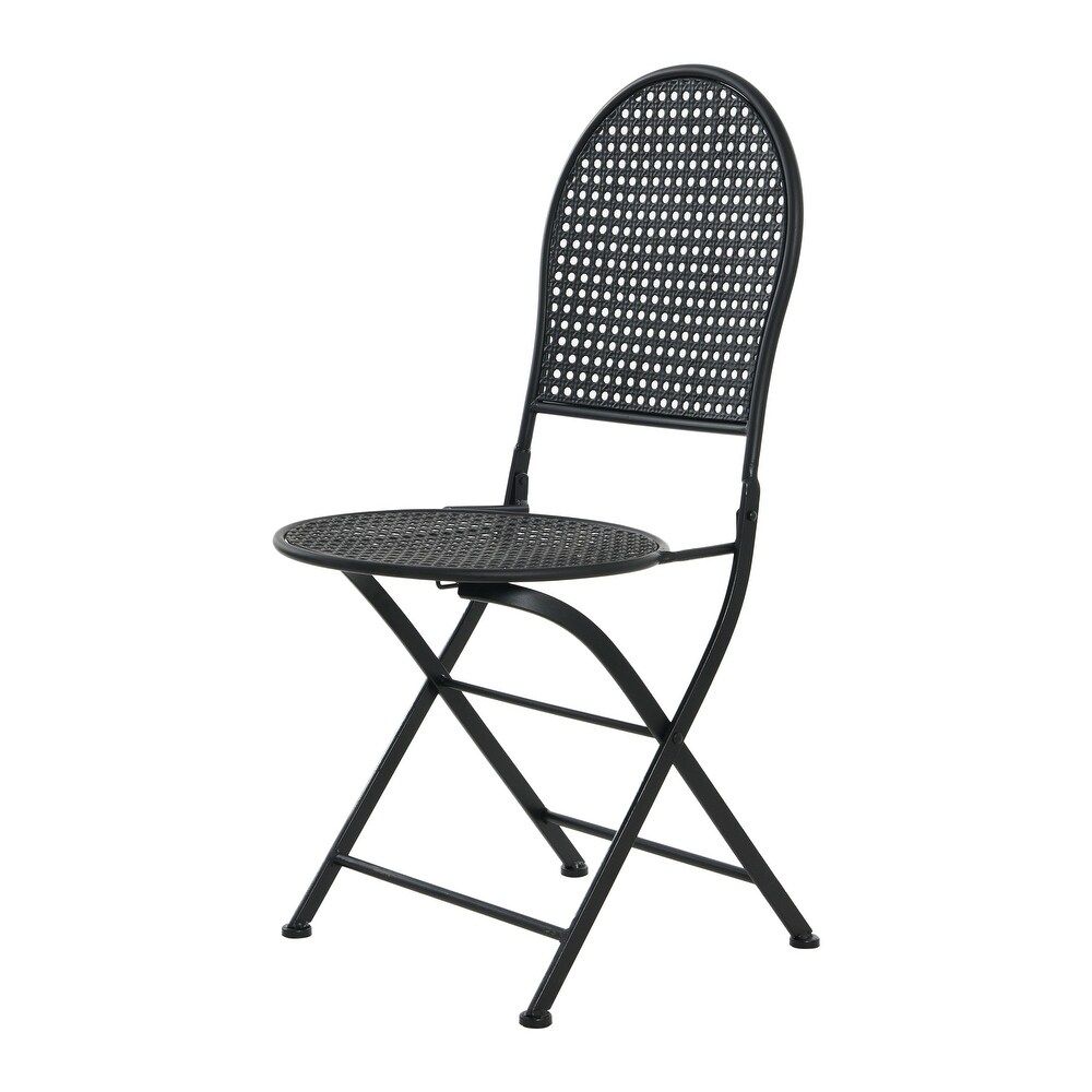 Outdoor Bistro Patio Set with Table and 2 Folding Chairs