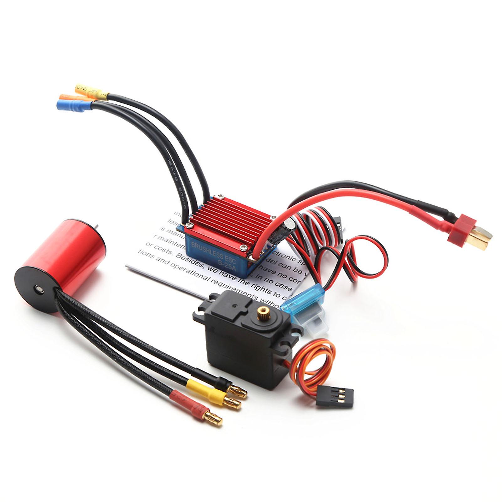 1pcs 5800kv Brushless Motor，1pcs 25a Brushless Esc，1pcs 2.2kg Servo，