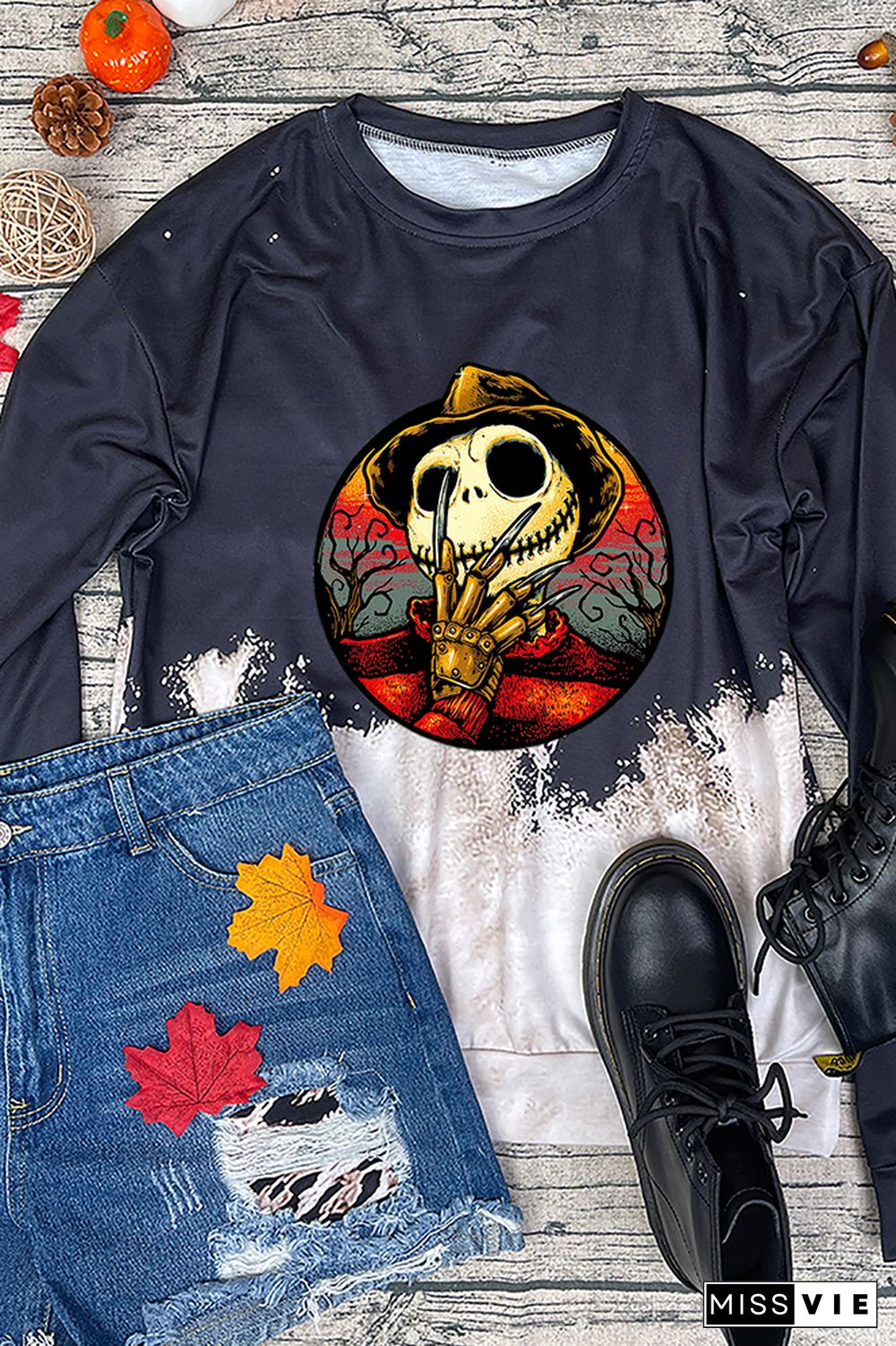 Jack Skellington Freddy Krueger Sweatshirt Women Wholesale