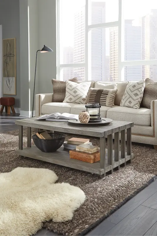 Eldridge Weathered Gray Coffee Table