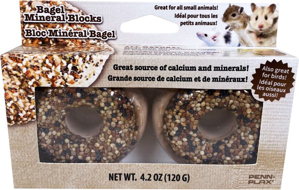 Penn-Plax Bagel Small Pet Mineral Blocks， 2 count