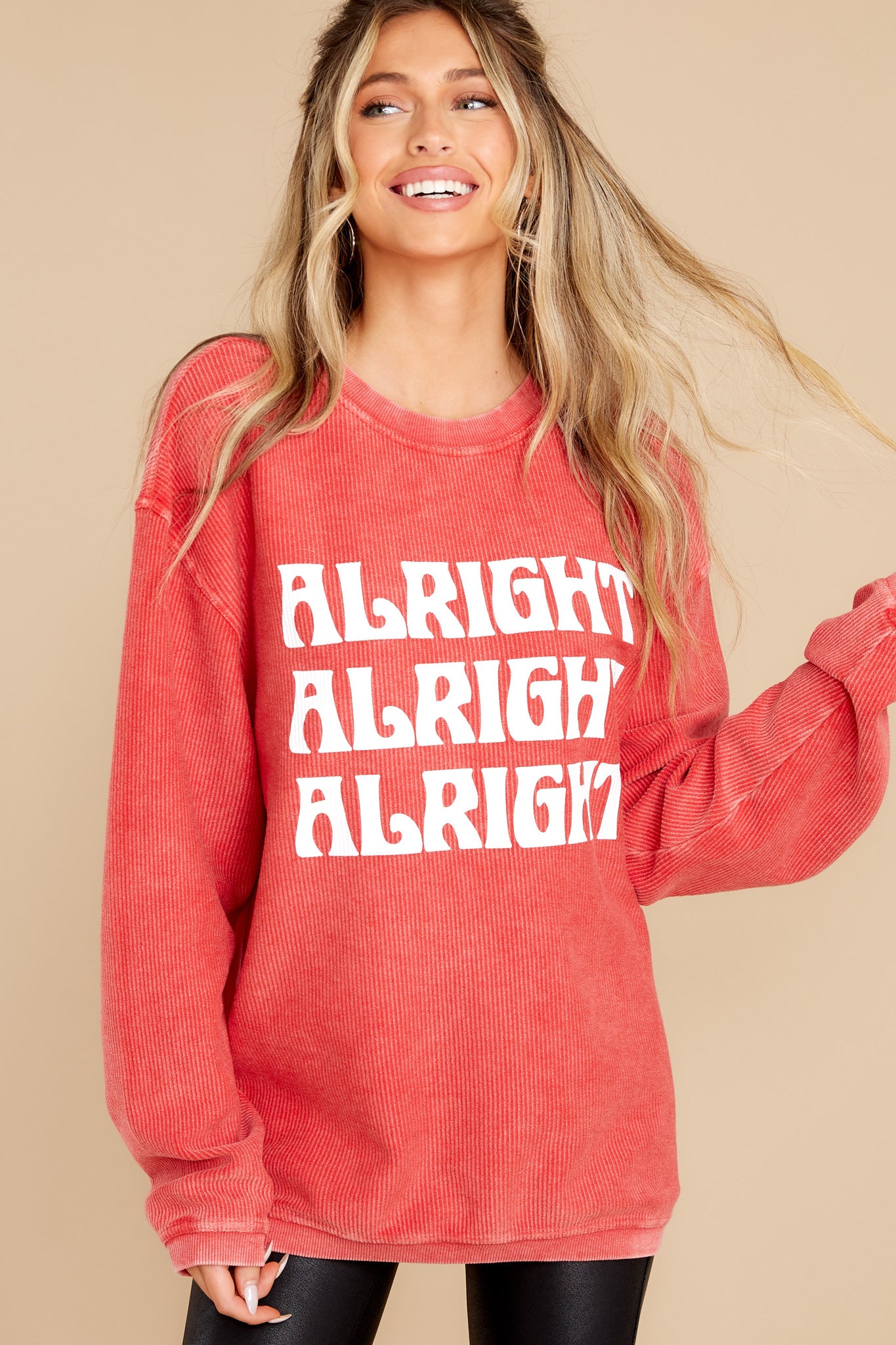 Alright Alright Alright Corded Red Sweatshirt