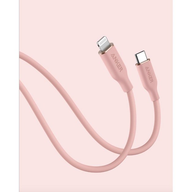 Anker Powerline Iii Flow Usb c With Lightning Connector 6ft Pink