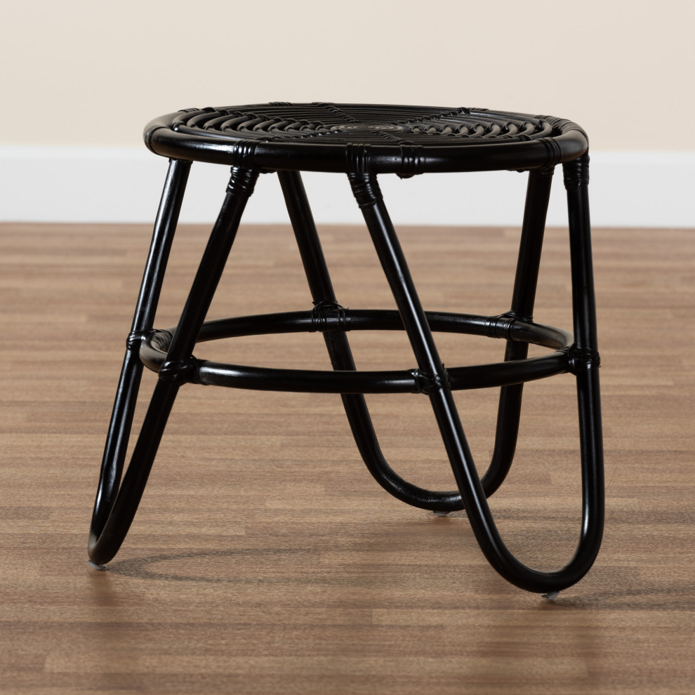 Misti Rattan End Table   Tropical   Side Tables And End Tables   by Baxton Studio  Houzz