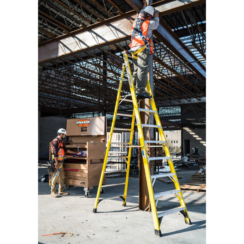 Podium 8-ft Fiberglass 375-lb Type IAA Step Ladder ;