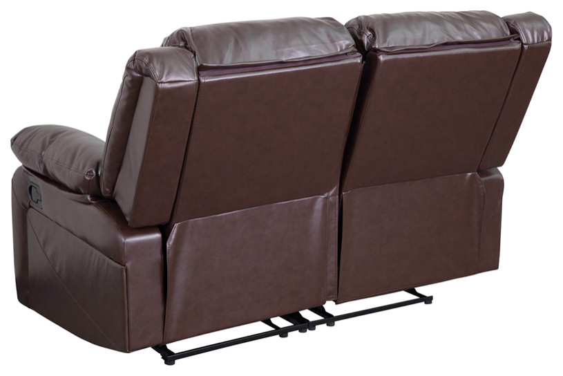 Leather Recline Loveseat   Contemporary   Loveseats   by Homesquare  Houzz