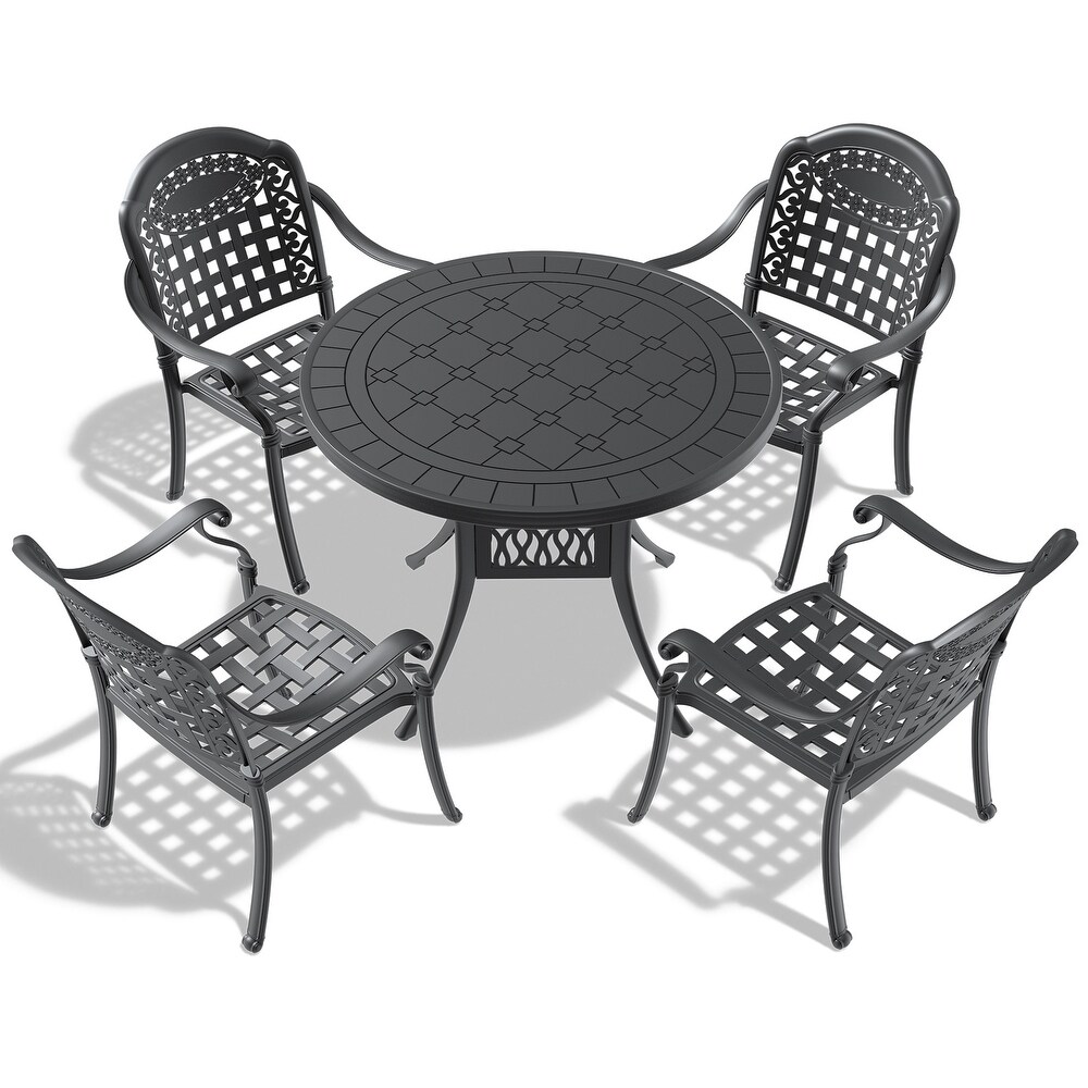 5 Piece Outdoor Dining Table Set for Patio