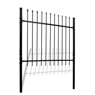 ALEKO Athens Style 5 ft. x 5 ft. Black Steel DIY Fence Panel DWGF5X5-HD