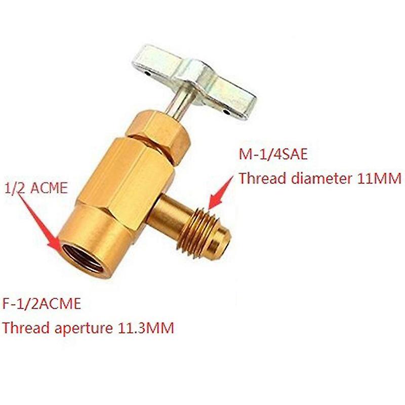 Born Pretty Alloy 1/4 Sae Thread Adapter R-134a Refrigerant Can Bottle Tap Opener Valve Tool Auto Car Accessories Car Styling