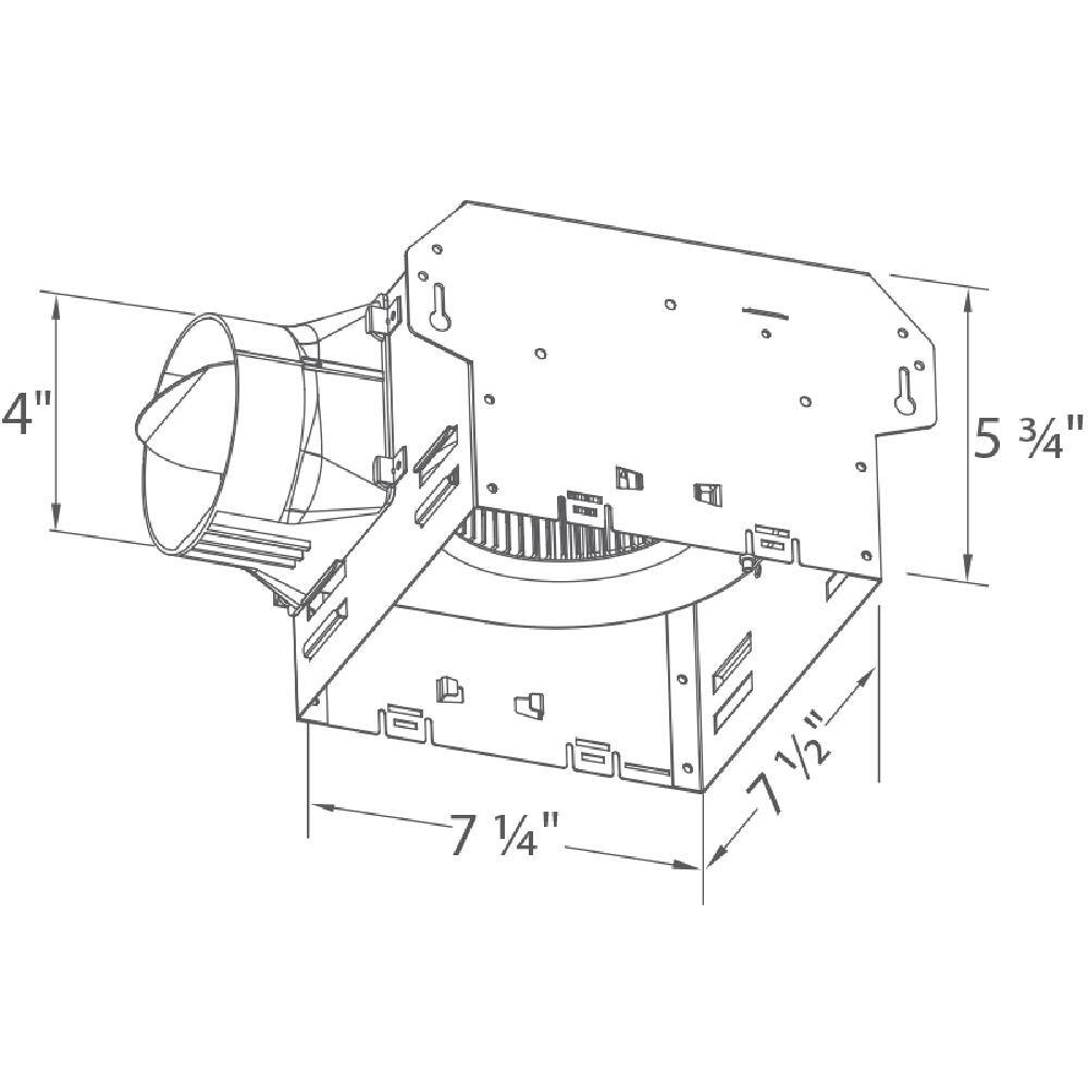 Delta Breez Integrity Series 50 CFM Wall or Ceiling Bathroom Exhaust Fan ENERGY STAR ITG50