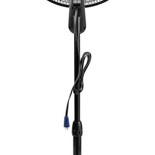 Lasko 20 in. 4 Speeds Pedestal Fan in Black with 90 Degrees Tilt Adjustment Adjustable Height Oscillating RemoteTimer S20625