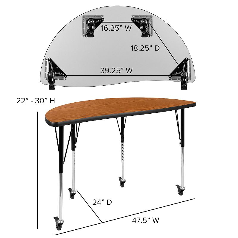 Flash Furniture Emmy Circle Wave Activity Table 2-piece Set