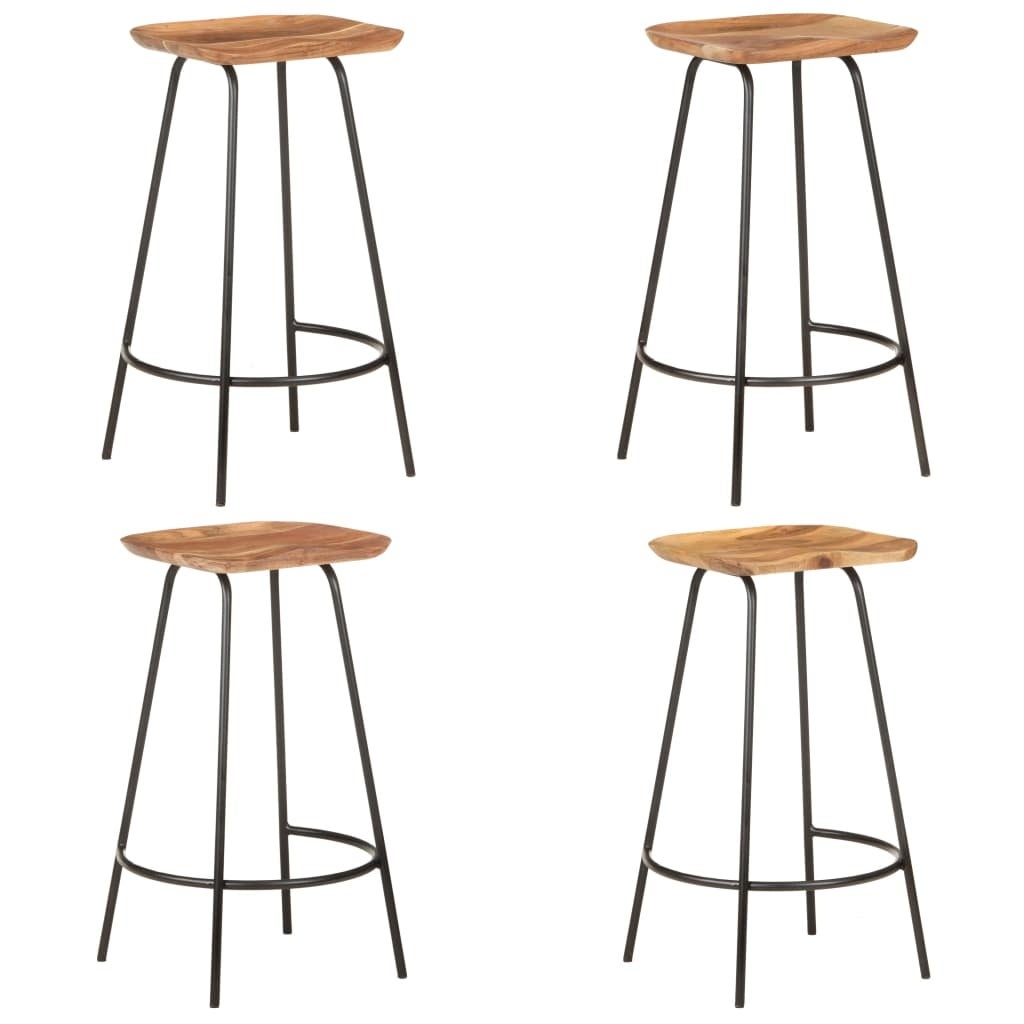 vidaXL Bar Stools 4 pcs Solid Acacia Wood - 15