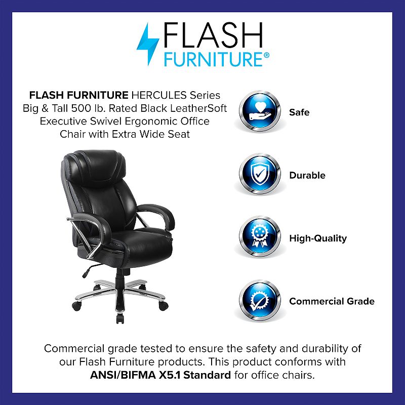 Flash Furniture Hercules Big and Tall Executive Swivel Ergonomic Office Chair