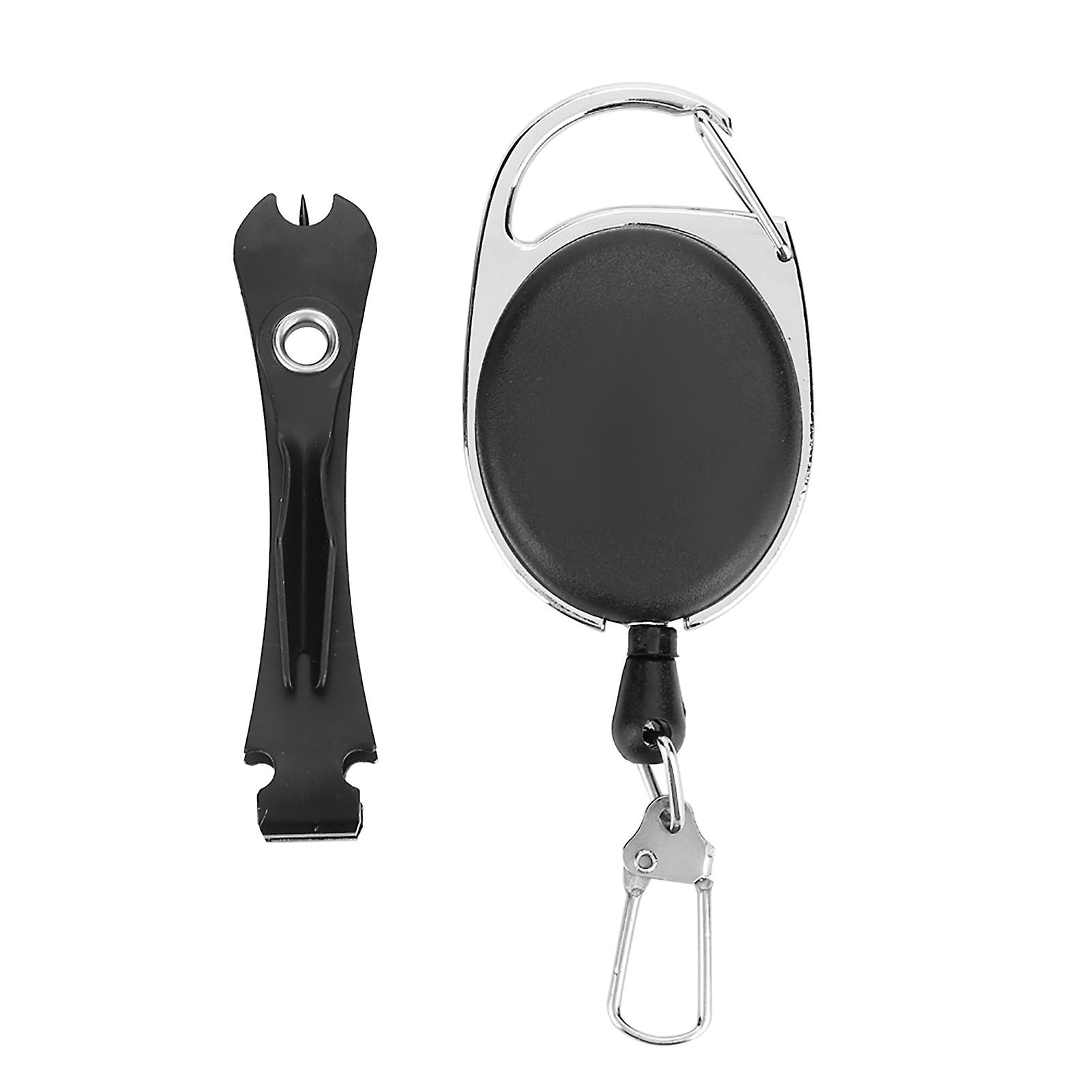 Fly Fishing Quick Knot Tool Nipper Clipper Line Cutter With Retractable Reel