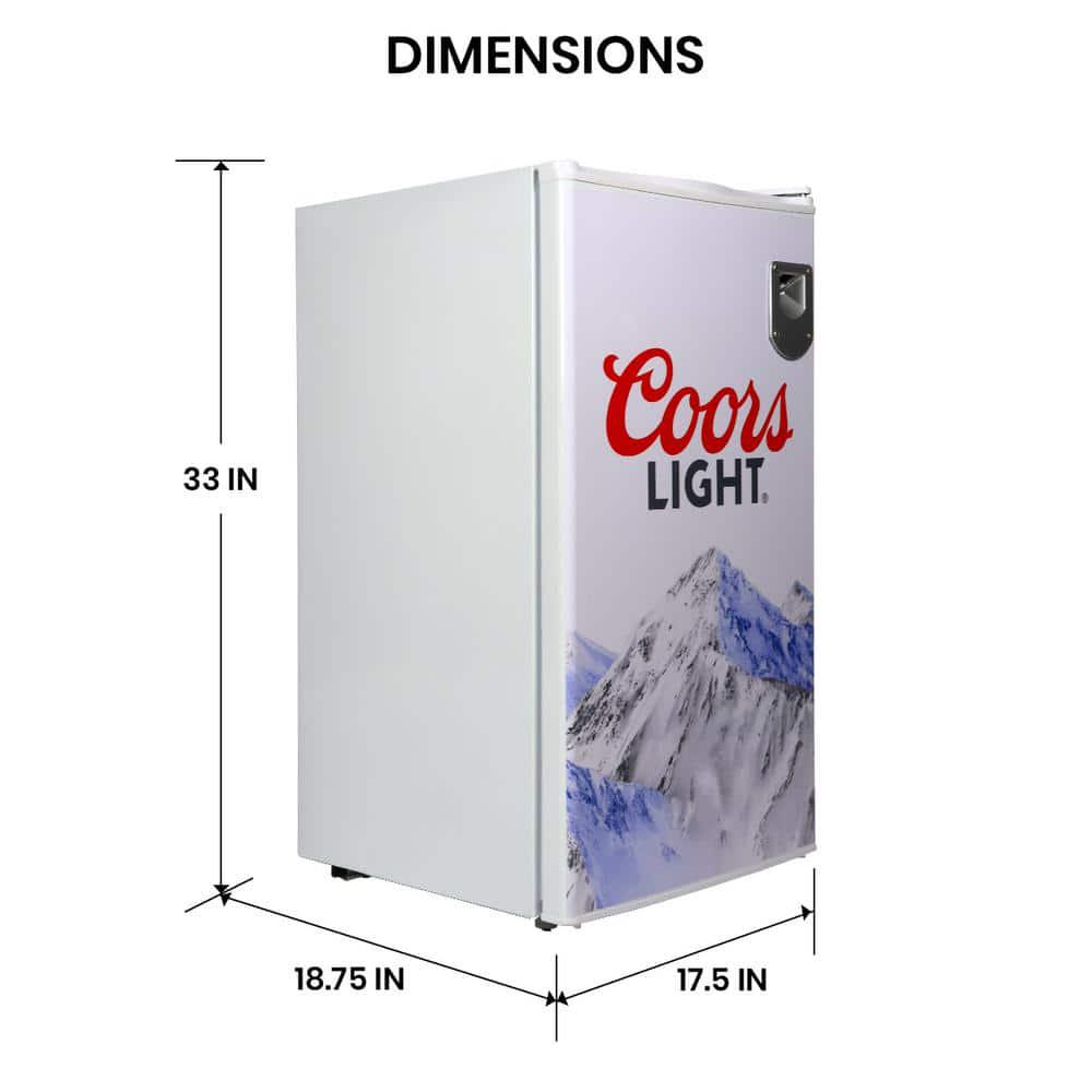 Koolatron 33 cu ft Coors Light Mini Fridge in White