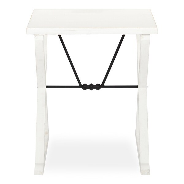 Kate and Laurel Travere Wood and Metal Side Table - 22x14x26