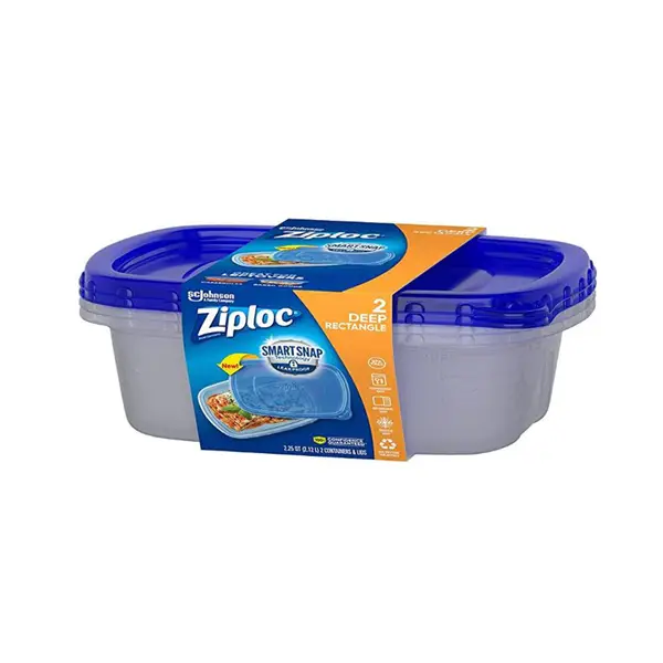 Ziploc Rectangle Containers with Smart Snap Technology 2-Pack