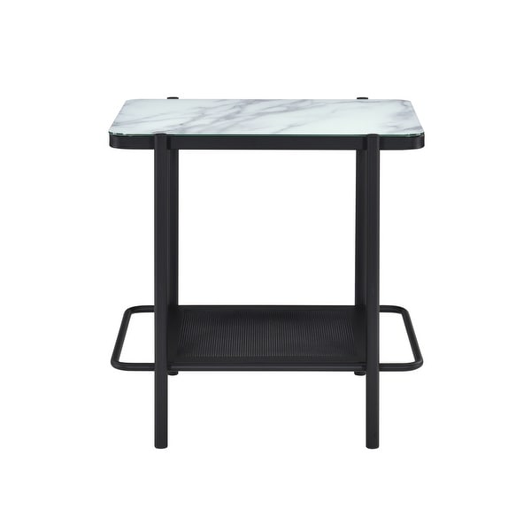 Furniture of America Puetz Contemporary Black 24 inches End Table