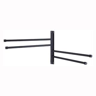 ACEHOOM 15 in. Wall Mount Bathroom Swivel Towel Bar with 4-Arm in Matte Black AC-BTR03