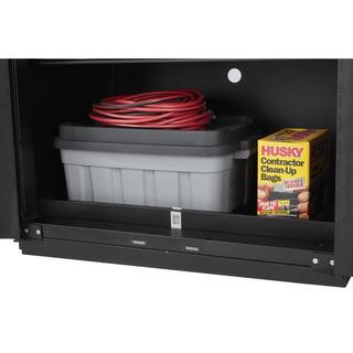 Husky 4-Piece Heavy Duty Welded Steel Garage Storage System in Black (92 in. W x 81 in. H x 24 in. D) HTC411020