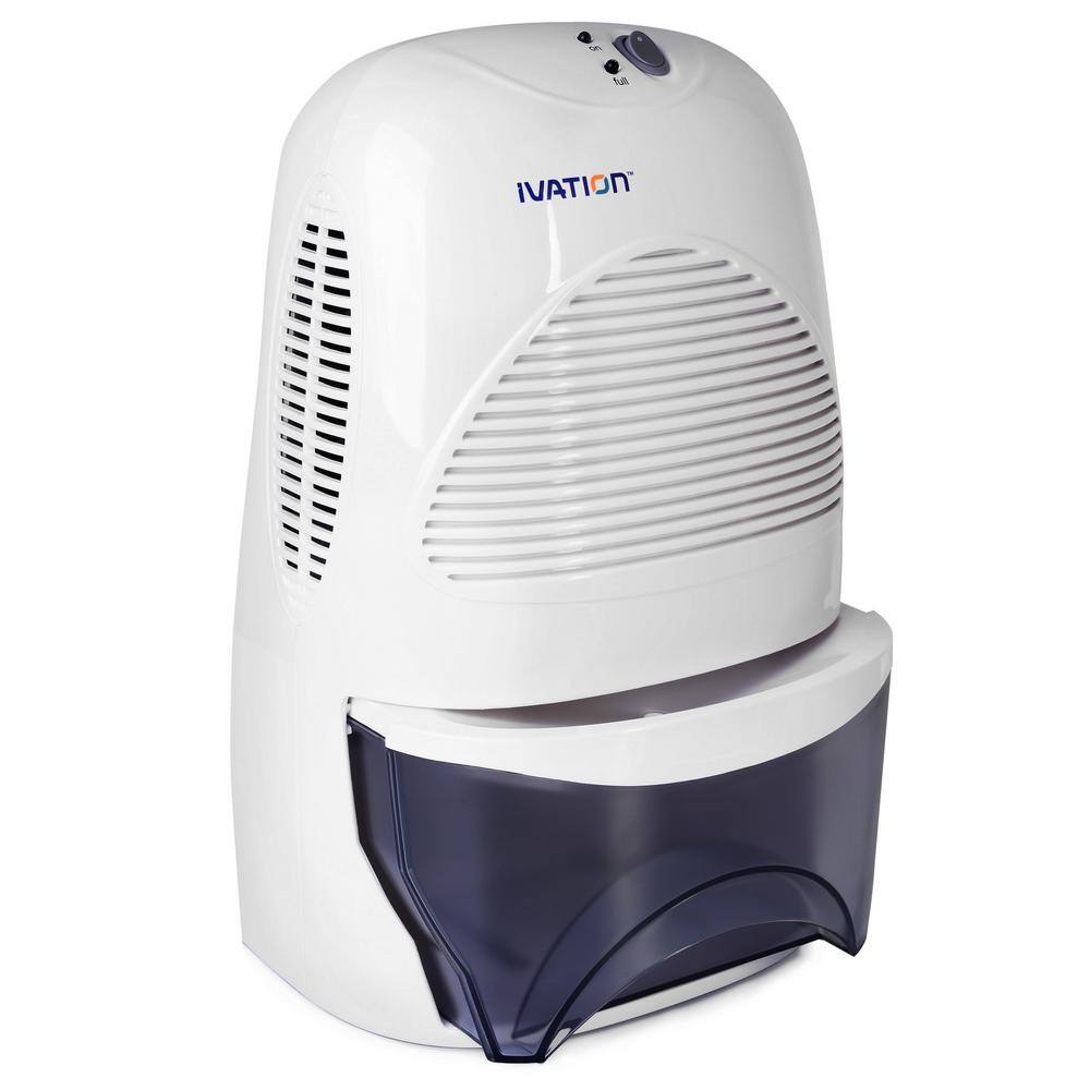 Ivation 1.25 Pint Thermo Electric Dehumidifier for Bath Room Basement Attic - for Spaces Up To 2200 cu. ft. IVADM35WH