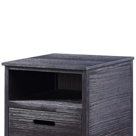 Benjara BM204473 Rugged Textured Wooden End Table ...