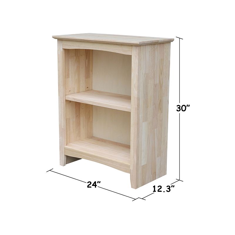 International Concepts Shaker 2-Shelf Bookcase