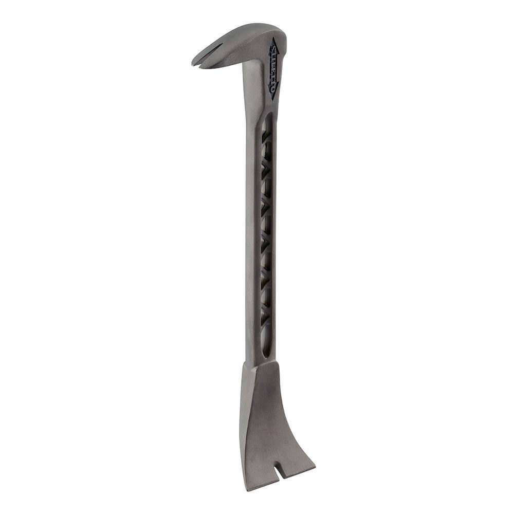 Stiletto 15 oz. TiBone 3 Milled Face with Curved Handle and Titanium Trim and Nail Puller TB3MC-TRIMBAR5