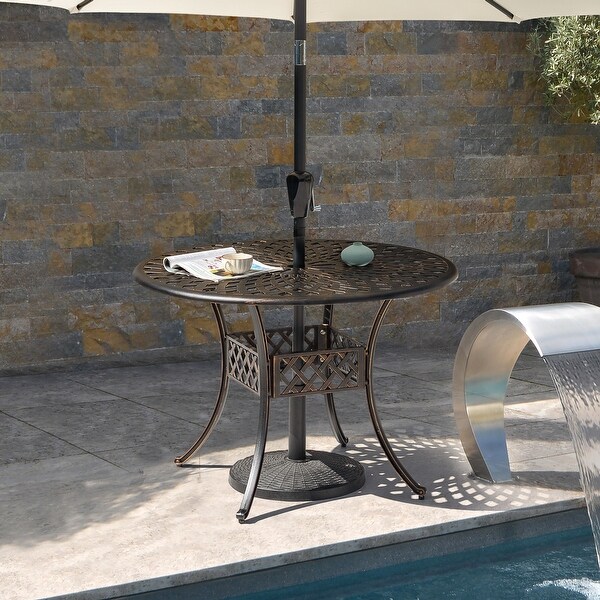 42'' Outdoor Round Cast Aluminum Dining Table