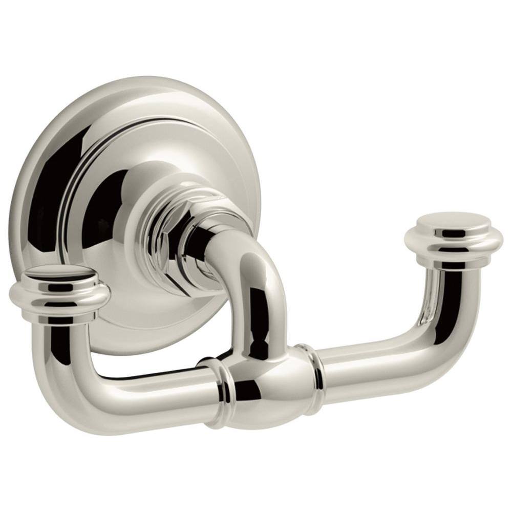 KOHLER Artifacts Double Robe Hook in Vibrant Polished Nickel K-72572-SN