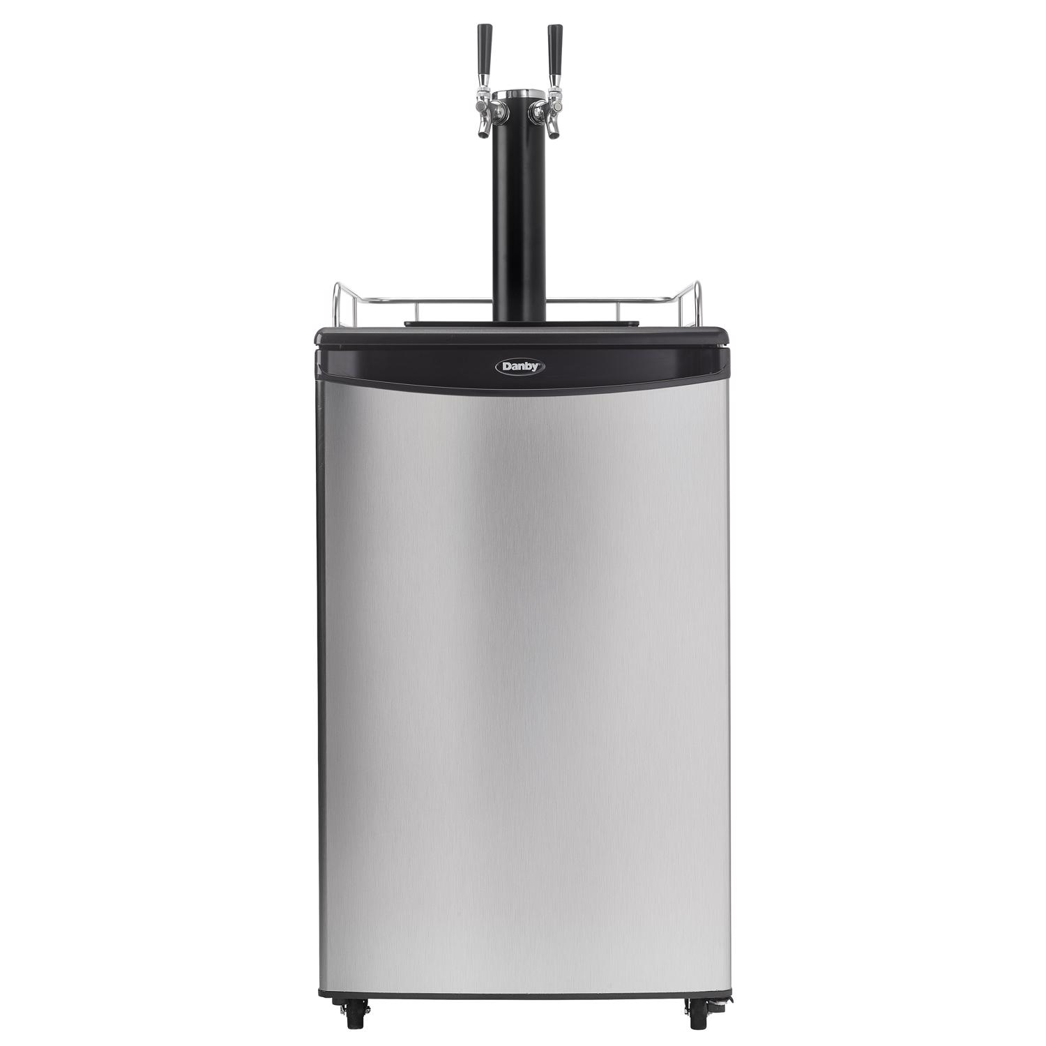 Danby 5.4 ft Black/Silver Stainless Steel Double Keg Cooler 115 W