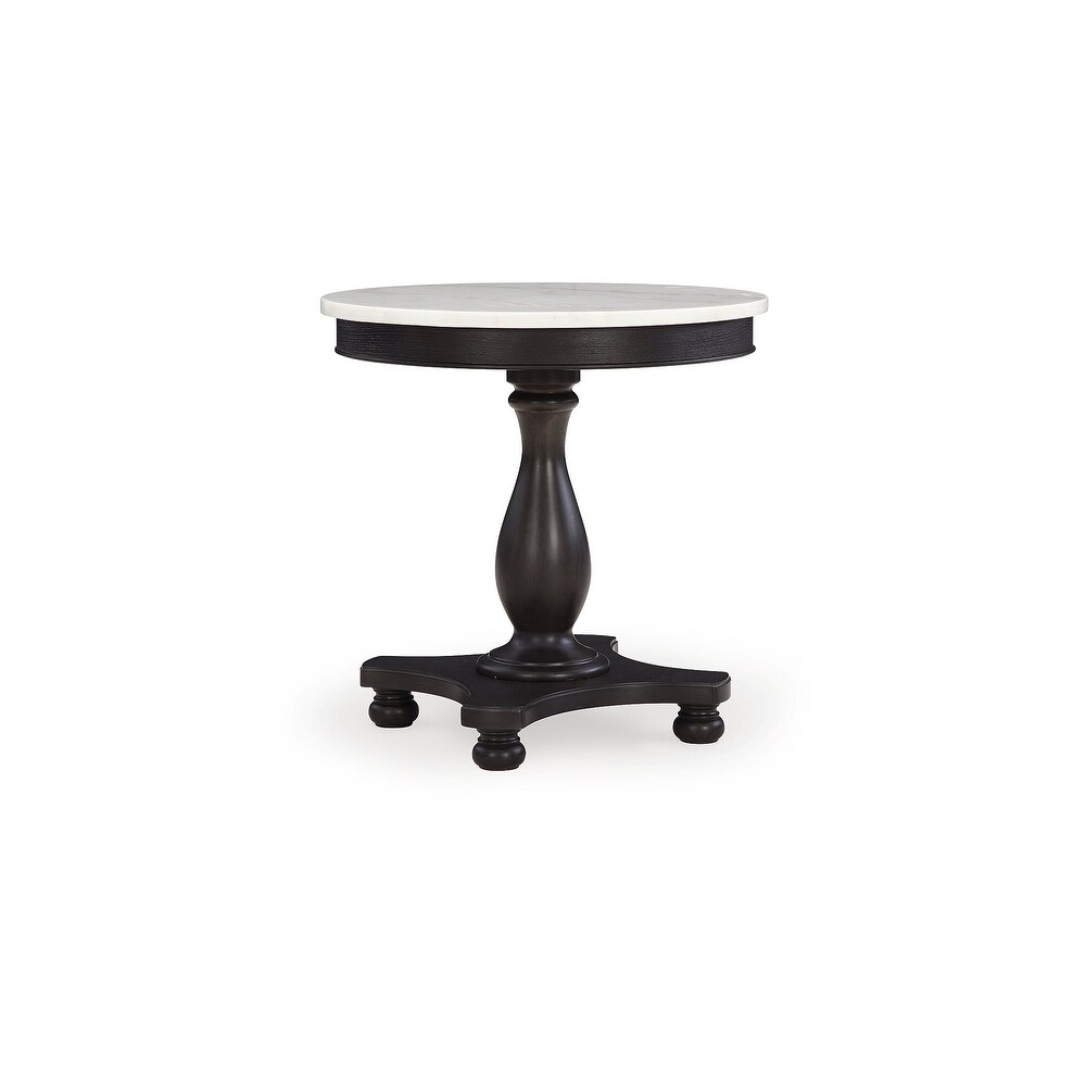 Signature Design by Ashley Henridge Black and White Accent Table   24\