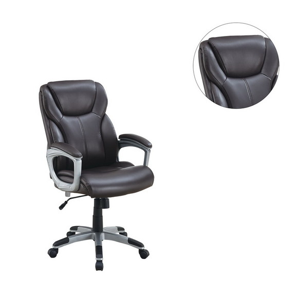 Adjustable Height Office Chair with PU Leather  Br...