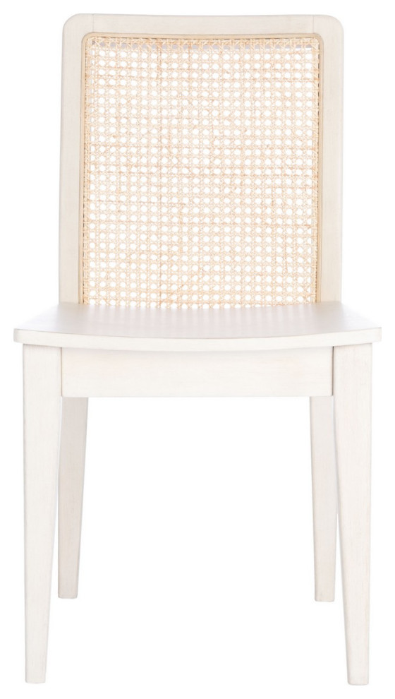 Tab Rattan Dining Chair set of 2 White / Natural   Tropical   Dining Chairs   by AED Luxury Home Decor  Houzz