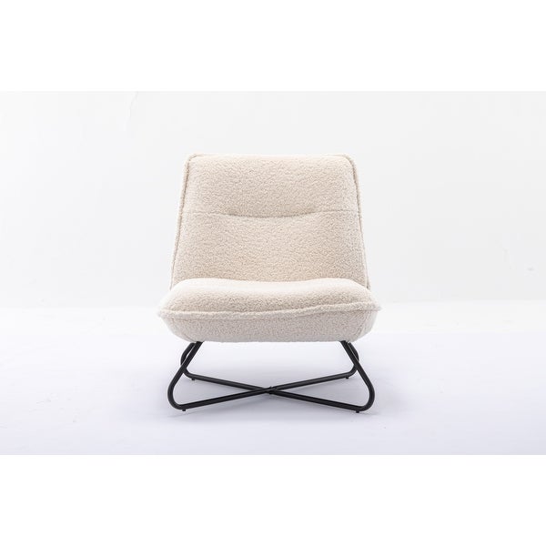 Modern Teddy Fabric Accent Armless Chair