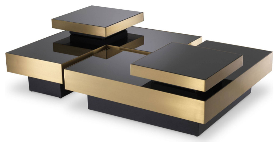 Brass Tray Coffee Table Set (2)  Eichholtz Nio   Contemporary   Coffee Table Sets   by Oroa   Distinctive Furniture  Houzz