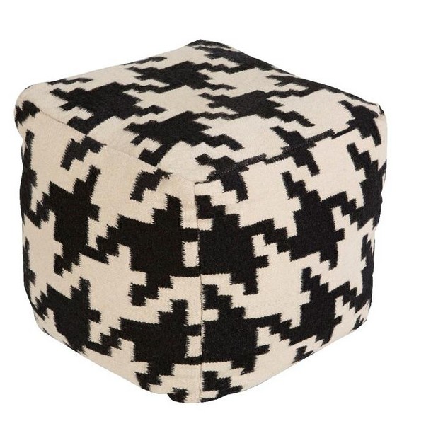 Mark amp Day Grobebersdorf 18 quot h X 18 quot w X 18 quot d Modern Black Pouf