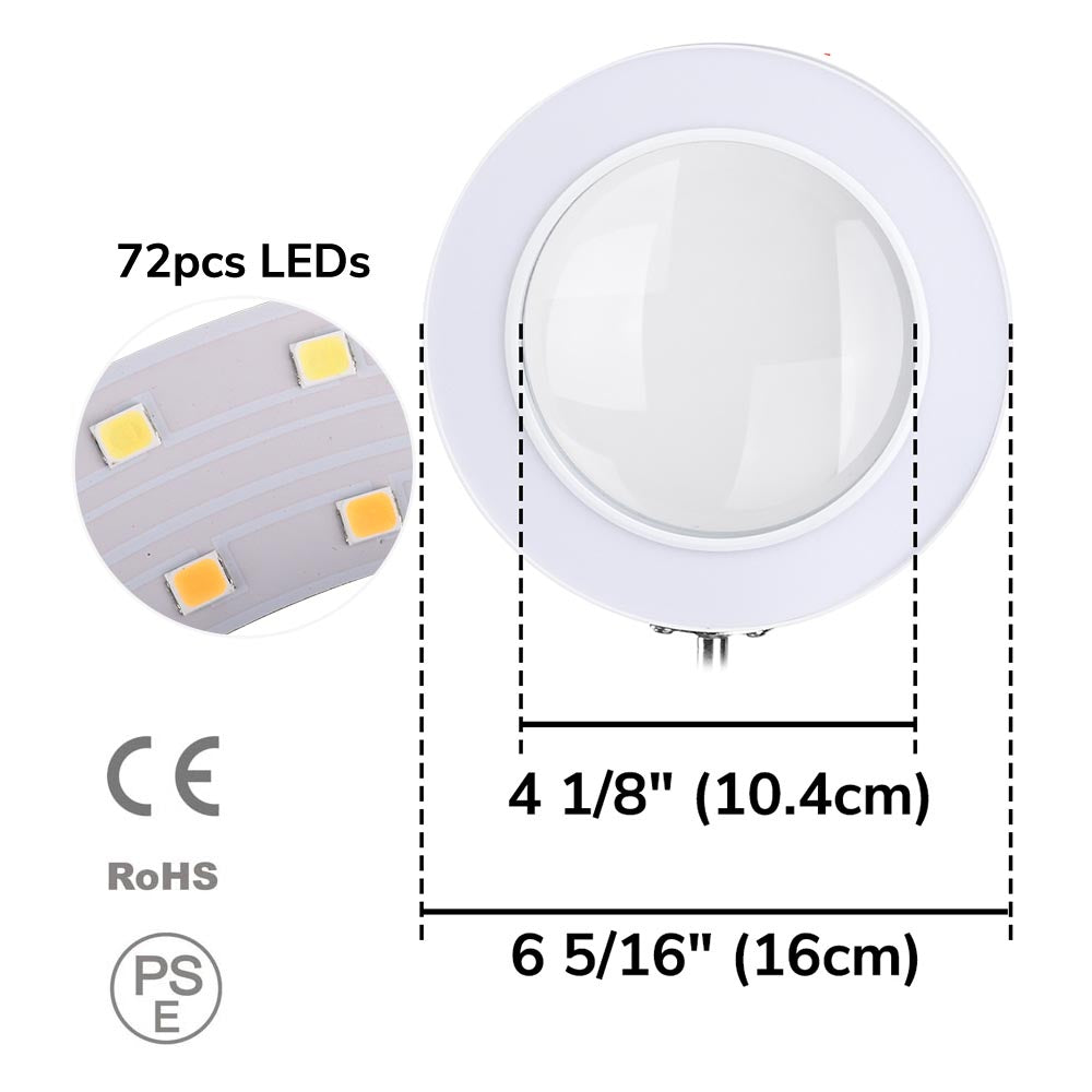 Yescom Lighted Magnifying Lamp 5x Swing Arm Clamp On