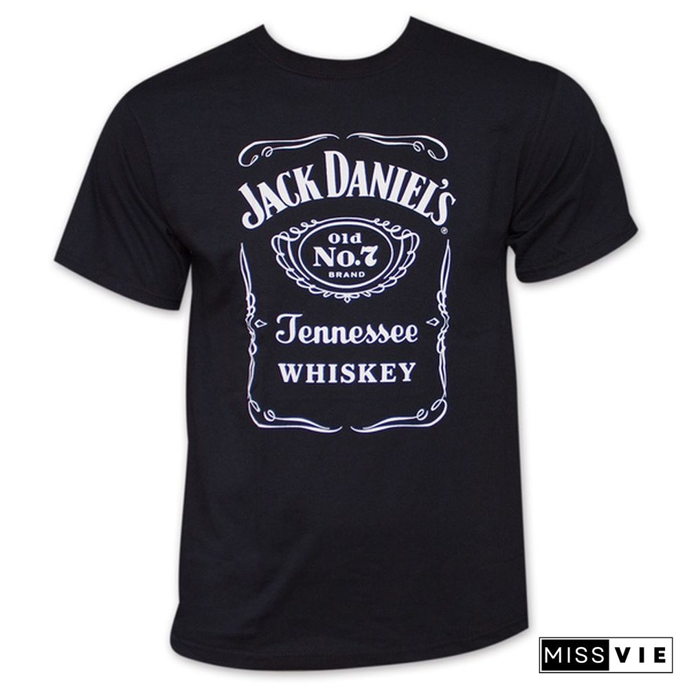 Jack Daniel's Old No. 7 Label Men's Black T-Shirt