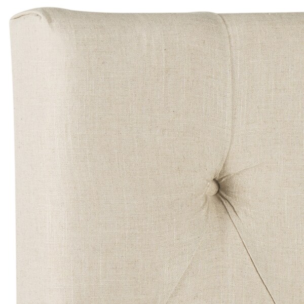 SAFAVIEH Axel Hemp Linen Upholstered Tufted Headboard (King) - - 12014874