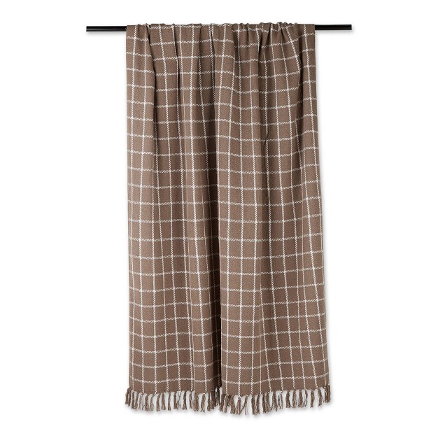 Checked Plaid Throw Blanket Design Imports