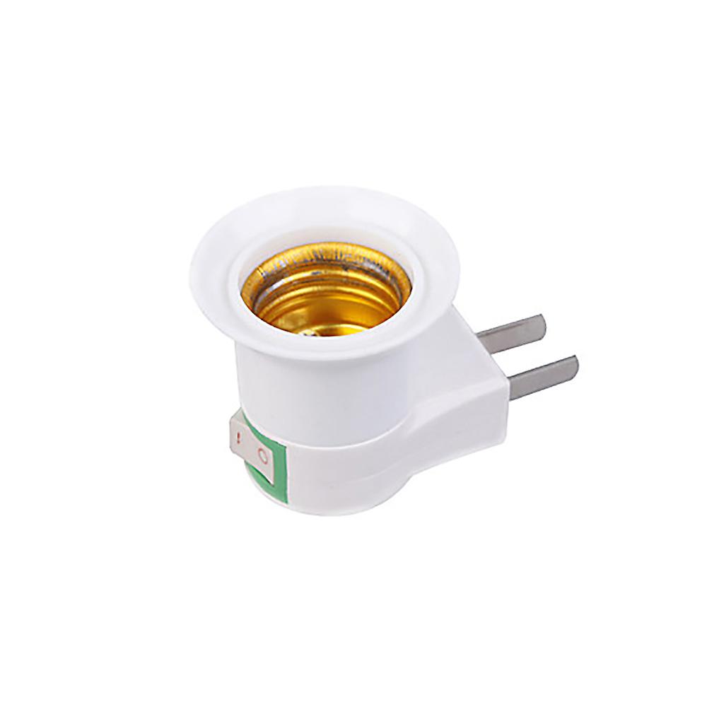 3pcs Us Plug To E26/e27 Adapter Led Light Bulb Converter Socket Holder With On/off Button Switch